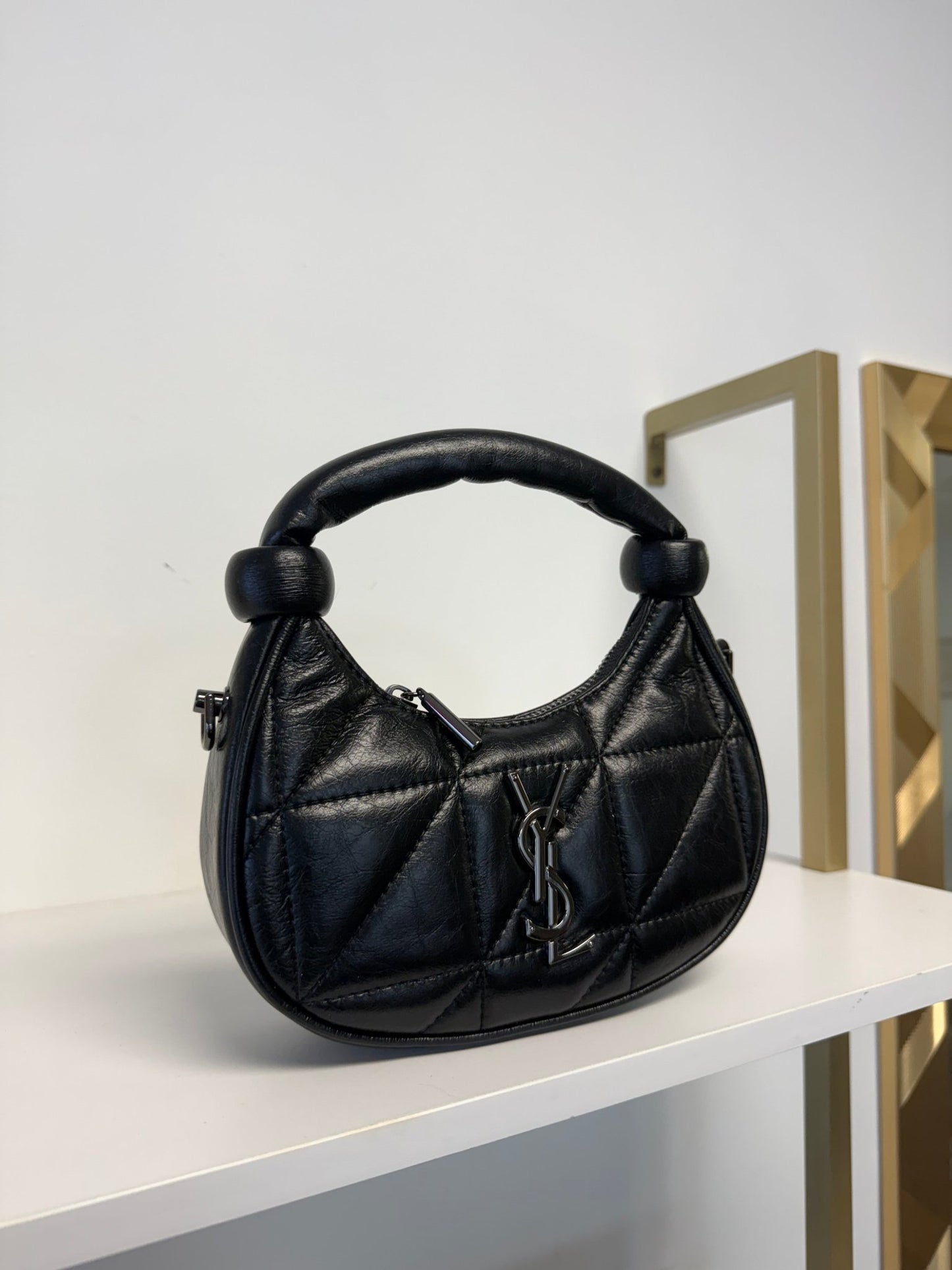 Mini YSL - Inspired Quilted Shoulder Bag - The Luxe Authority